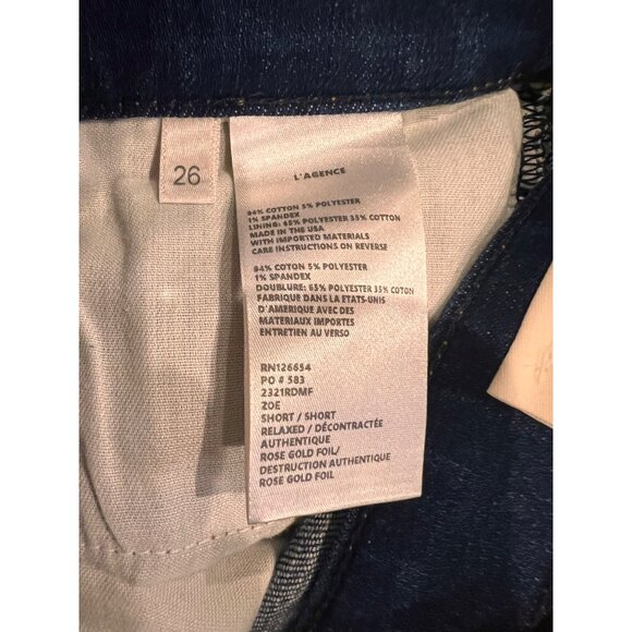 NWT Lagence Zoe Perfect Fit Denim Jean Shorts Size 26 - Picture 7 of 10